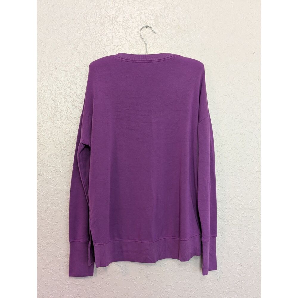 Athleta Coaster Luxe Recover Sweatshirt Eggplant Purple Pullover Medium M - Picture 2 of 8